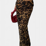Elena Falda Maxi Slim con Estampado de Leopardo