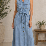 Vestido vaquero Susana, detalle del tejido