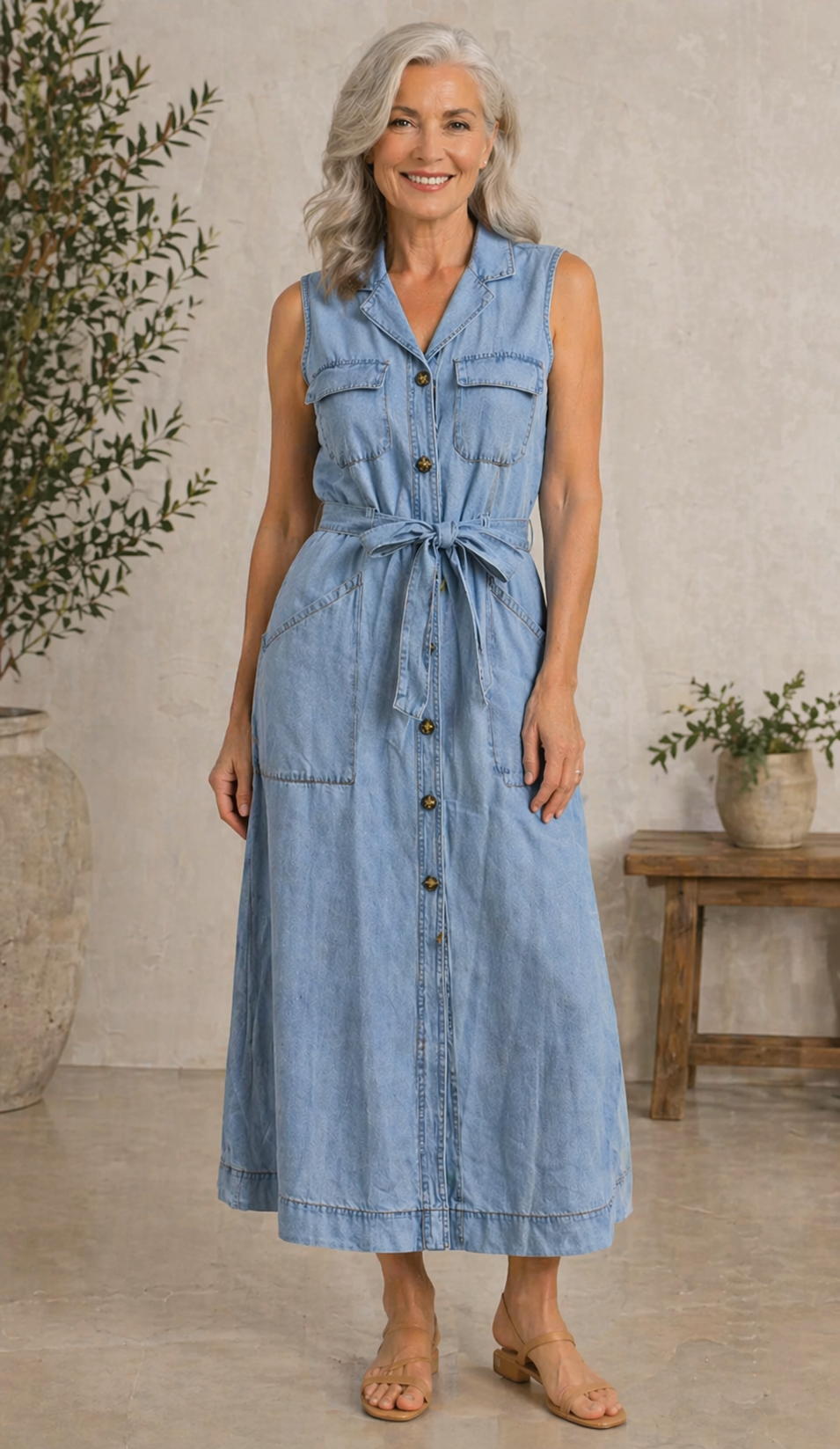 Vestido vaquero Susana, detalle del tejido