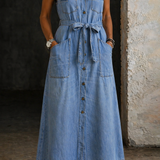 Vestido vaquero Susana, vista frontal