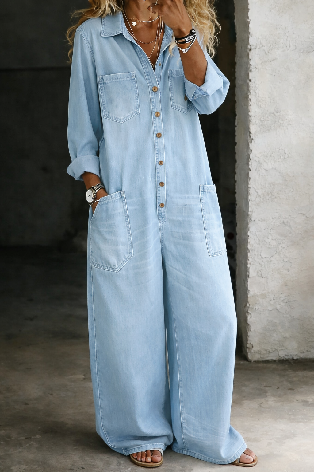 Mono vaquero casual Noemí, detalle 2