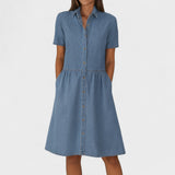 Isabela – Vestido casual de mezclilla