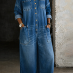 Pantalón vaquero con hombros descubiertos Maura, vista frontal