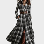 Vestido camisero elegante y clásico Elba, detalle 8