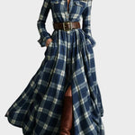Vestido camisero elegante y clásico Elba, conjunto completo