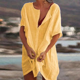 Ágata - Vestido casual en lino y algodón