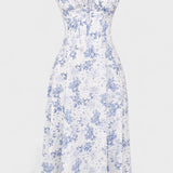 Carolina - Vestido floral con corsé ajustado