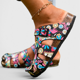 Zuecos Isolde con Hebilla de Corcho