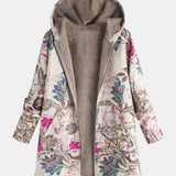 Ivy – Chaqueta de forro polar en colores pastel con estampado botánico