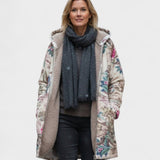 Ivy – Chaqueta de forro polar en colores pastel con estampado botánico