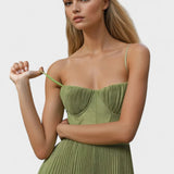 Melissa - Vestido midi plisado
