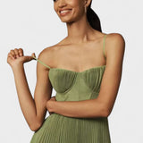 Melissa - Vestido midi plisado