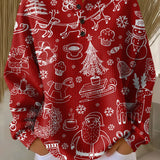 Merle | Suéter de Navidad en rojo con motivos blancos