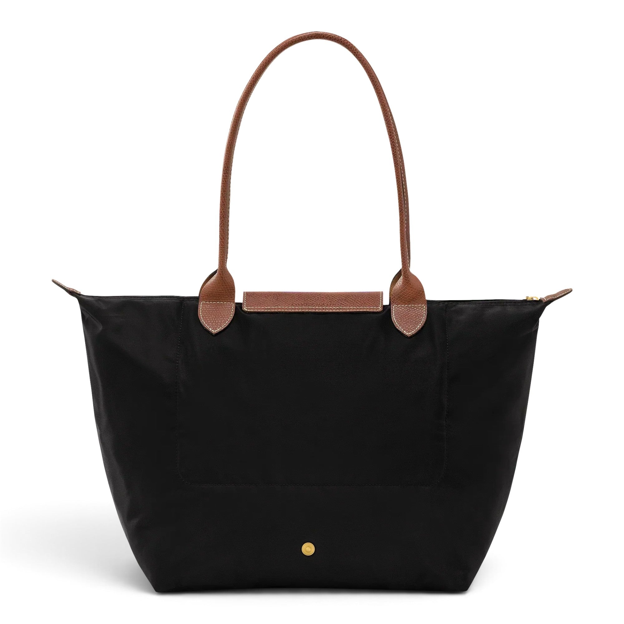 Bolso shopper plegable Adelaida, negro, en uso