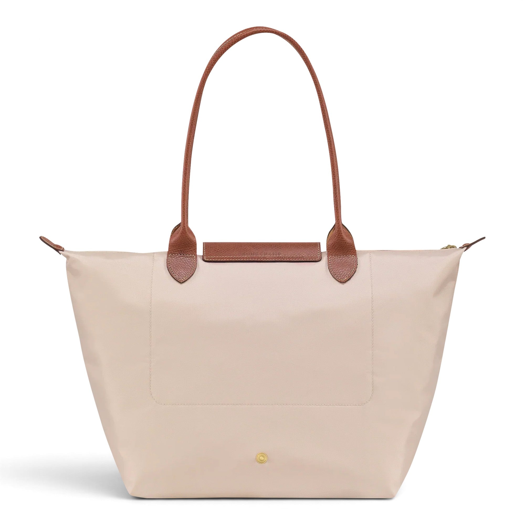 Bolso shopper plegable Claudia, crema, en uso