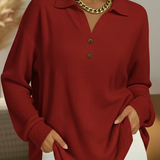 Elke | Suéter sencillo con cuello de camisa