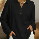 Elke | Suéter sencillo con cuello de camisa