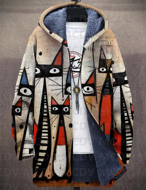 Lucas | Chaqueta unisex con capucha inspirada en arte de lujo