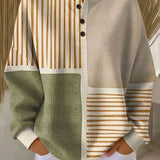 Hedda | Suéter de Patchwork en Verde y Mostaza