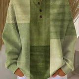Katrin | Suéter de patchwork en tonos verdes