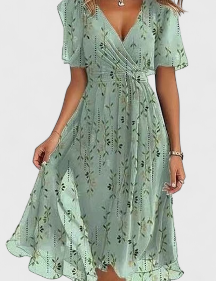 Carene Vestido Midi con Escote en V