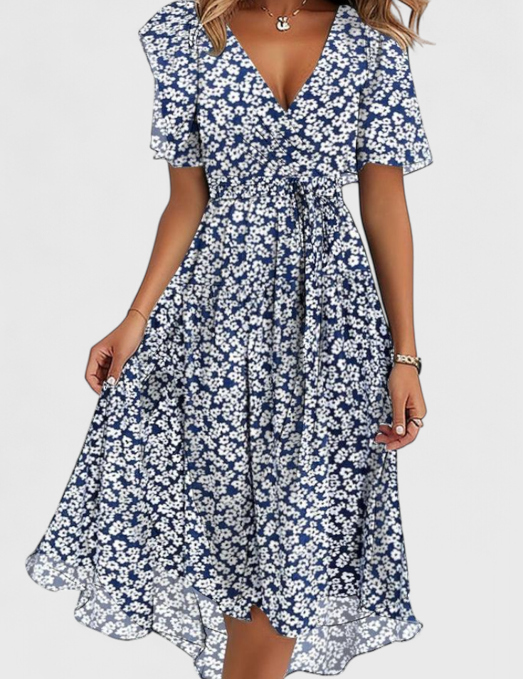 Carene Vestido Midi con Escote en V