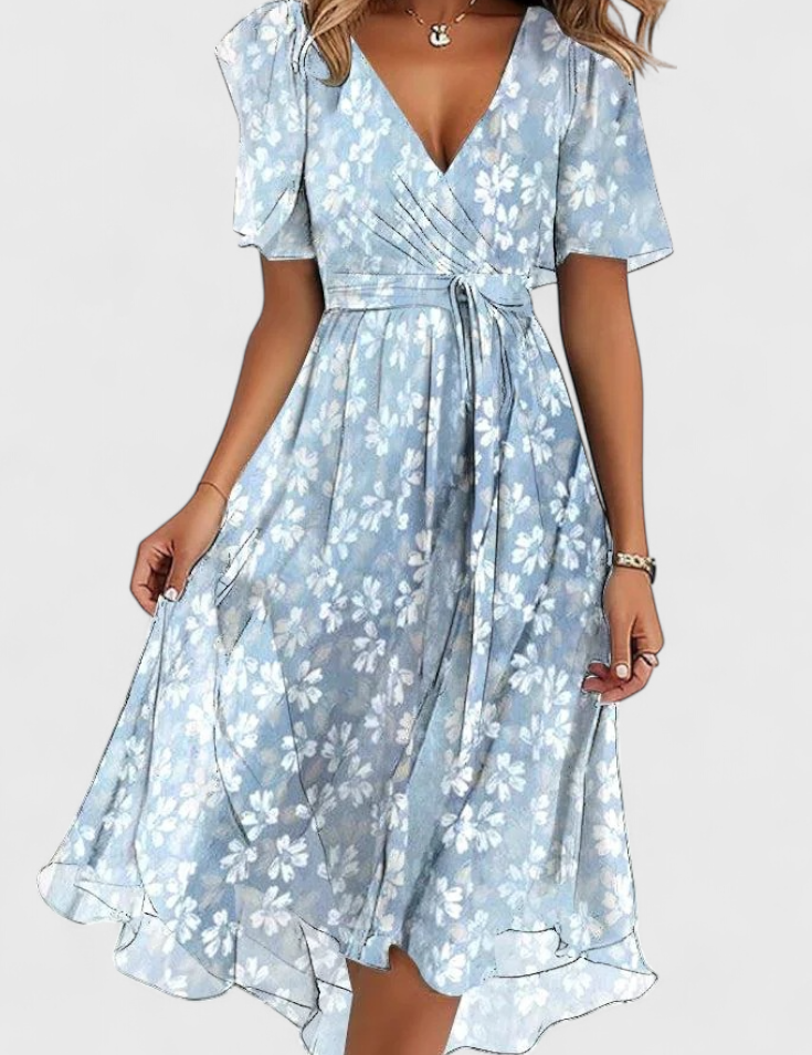 Carene Vestido Midi con Escote en V