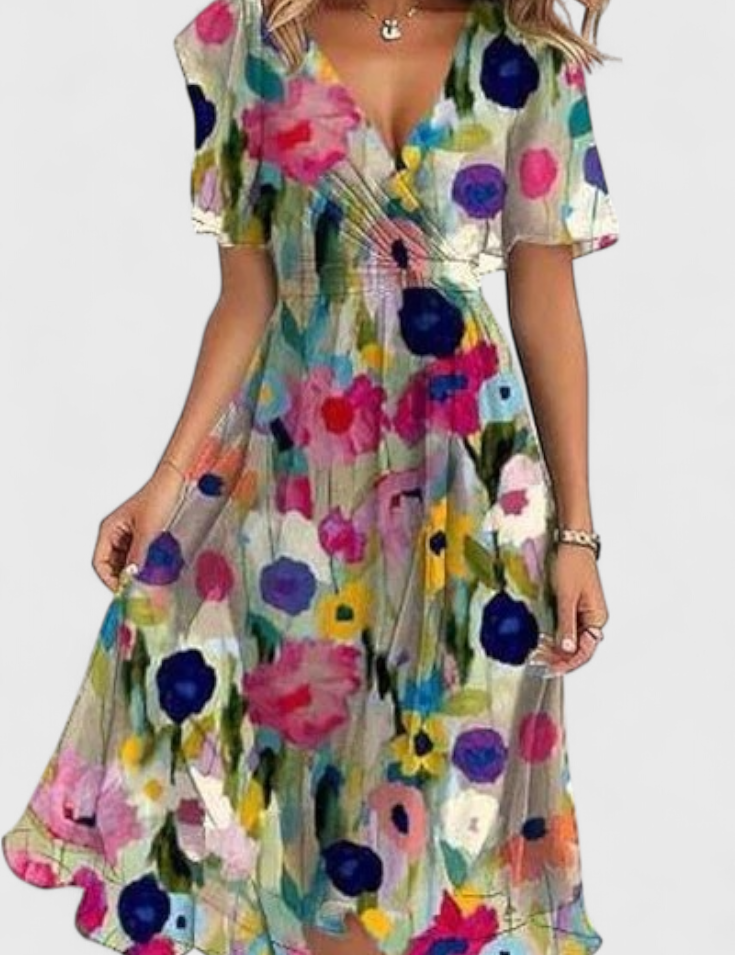 Carene Vestido Midi con Escote en V