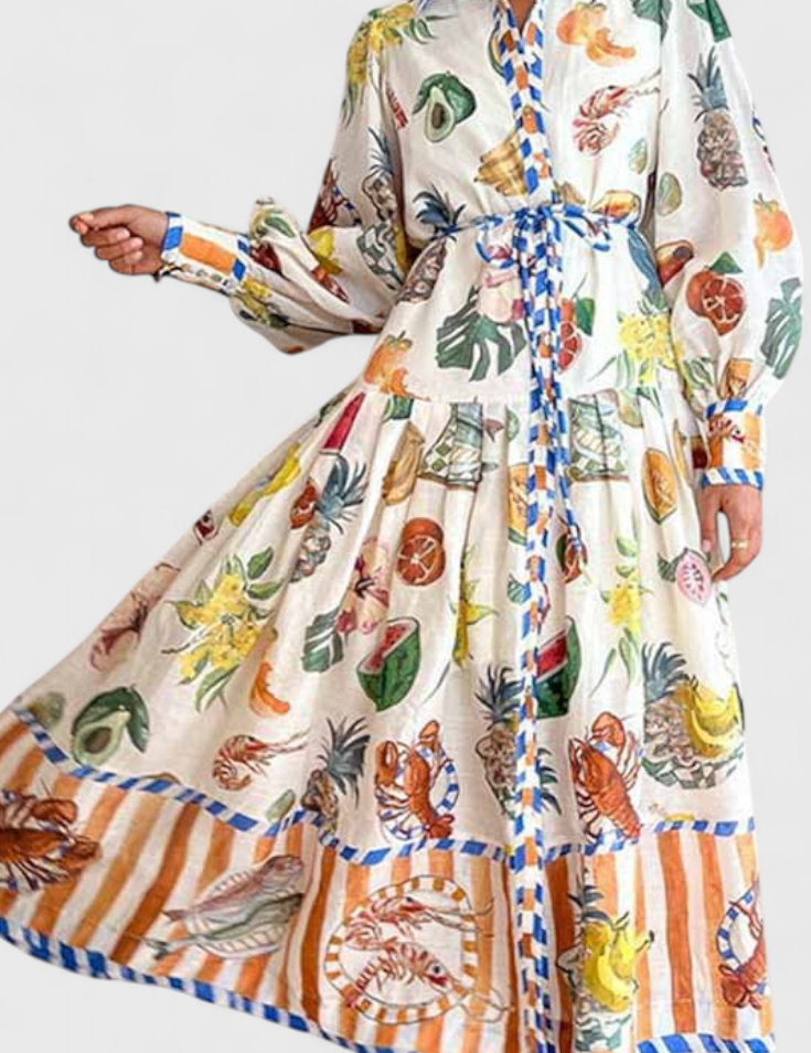 Natasha Vestido Midi Elegante Fit-and-Flare