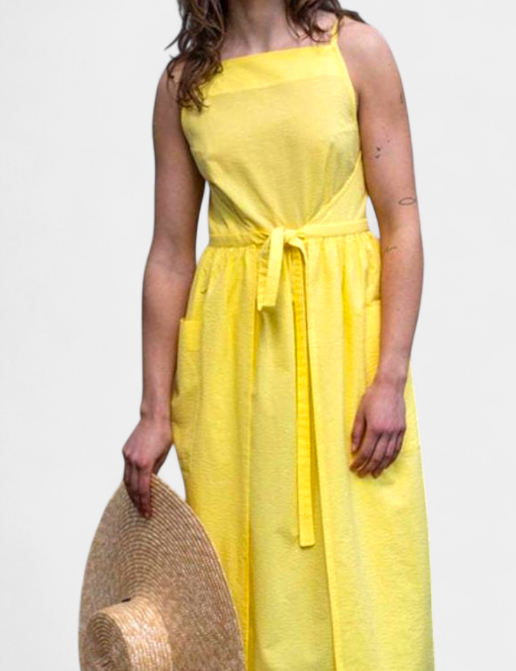 Dezi Vestido Largo con Cordones Laterales