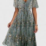 Carene Vestido Midi con Escote en V