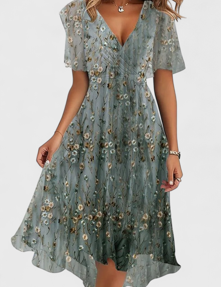 Carene Vestido Midi con Escote en V