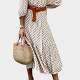 Antonia Vestido Midi con Cintura Ajustable y Botones