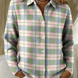 Margot | Chaqueta de punto a cuadros con botones
