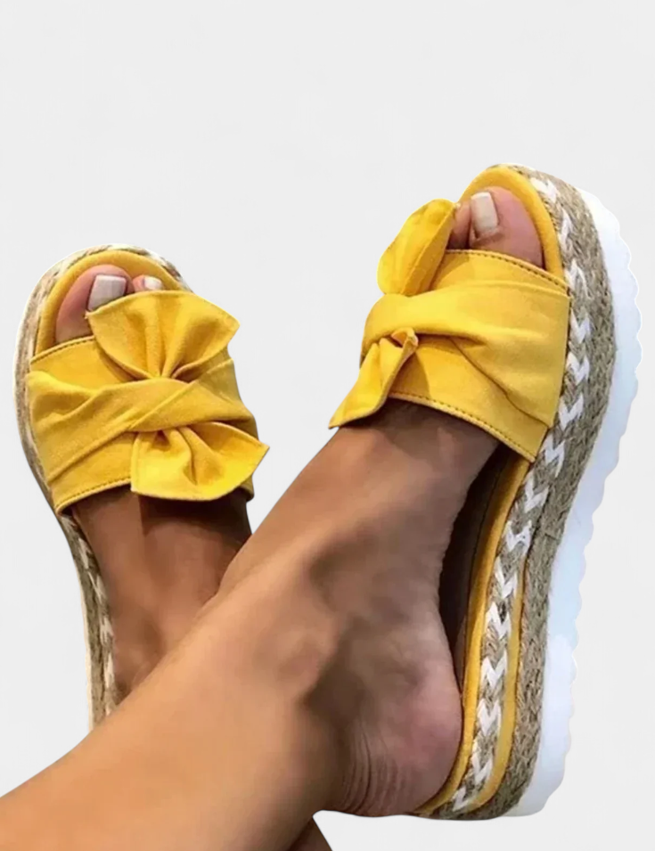 Cveta Sandalias de Plataforma con Lazo