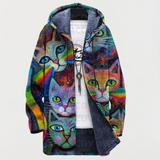 Ella – Sudadera con capucha y gato con arcoíris