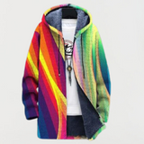 Emilia – Chaqueta con rayas de arcoíris