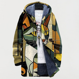 Leonie – Chaqueta con patrón geométrico de gatos