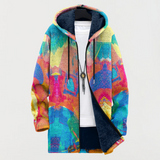 Greta – Chaqueta con patrón artístico colorido