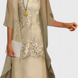 Apolline Vestido Conjunto Elegante de Chiffon con Diseño Atemporal