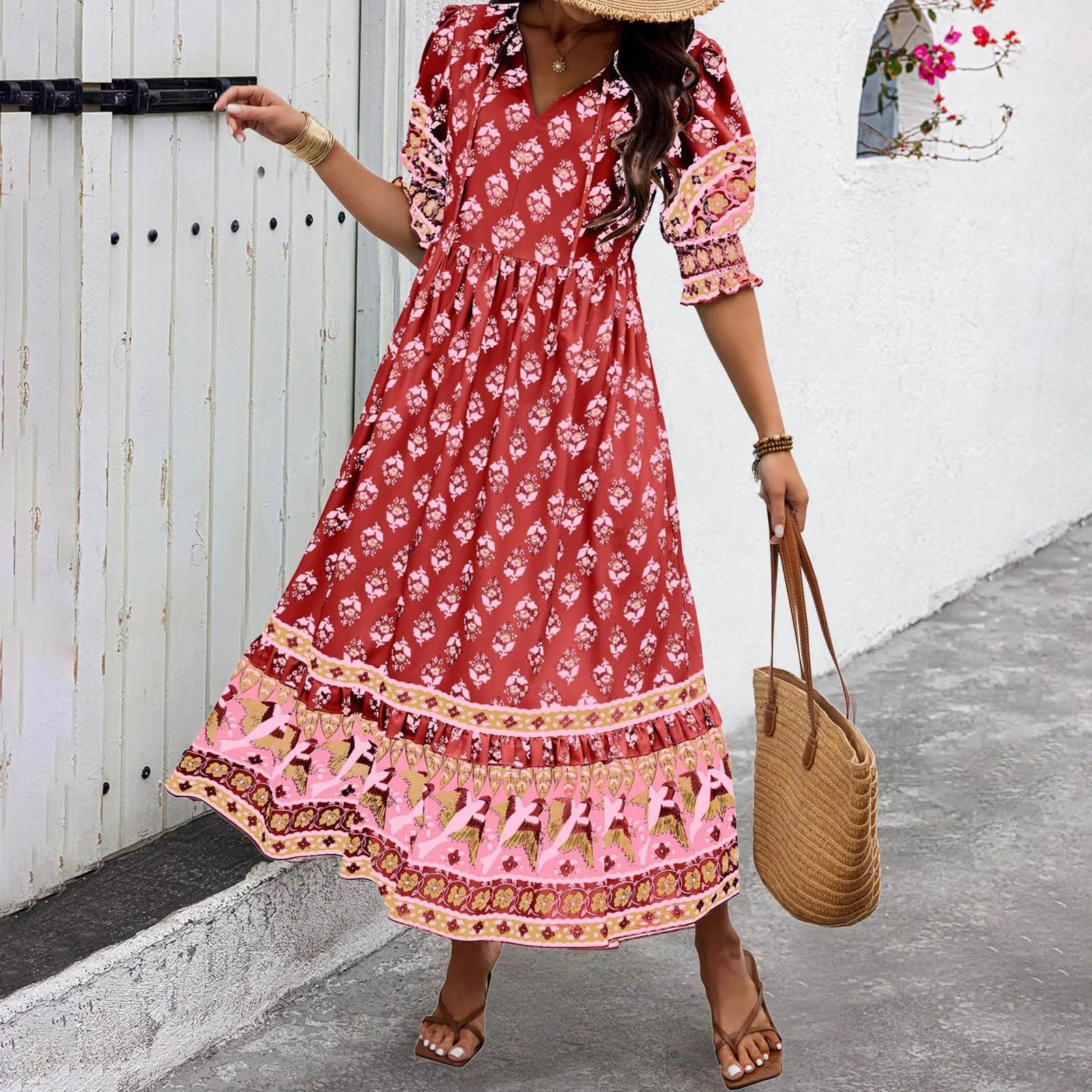 Angela - Vestido boho elegante