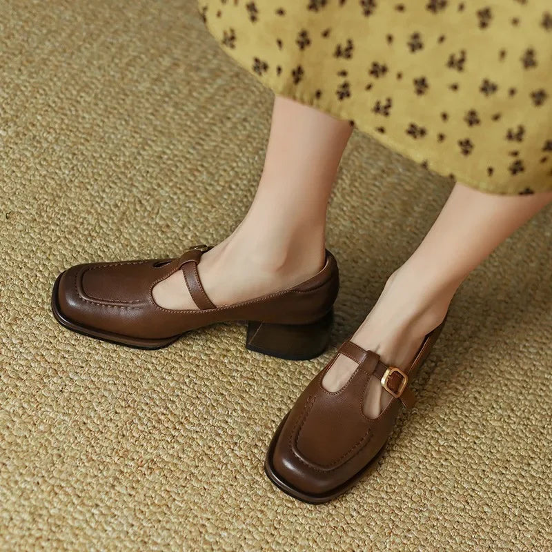 Emilia – Zapatos T-Steg de estilo vintage