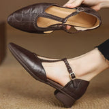 Greta – Zapatos clásicos de cuero con detalle trenzado