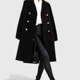 Yara Abrigo de Lana Classic con Silueta Estructurada