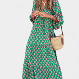 Aroa Vestido Boho con Estampado Artístico y Silueta Fluida