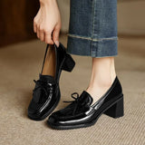 Klara – Zapatos de tacón tipo loafer