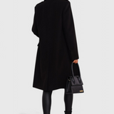 Yara Abrigo de Lana Classic con Silueta Estructurada