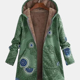 Sage – Chaqueta Sherpa con diseño tribal
