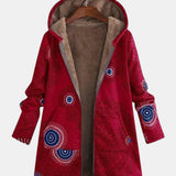 Sage – Chaqueta Sherpa con diseño tribal