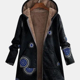 Sage – Chaqueta Sherpa con diseño tribal